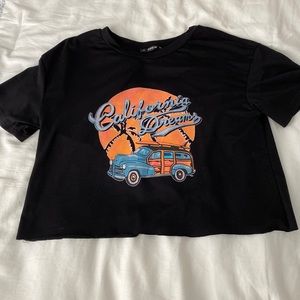 Cute black crop top!